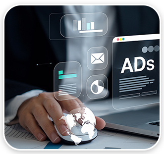 Decorative shape for Google Ads section