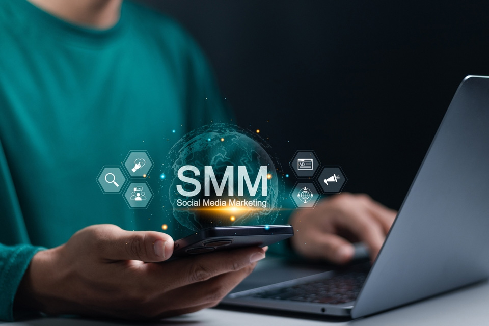 Social media marketing services concept