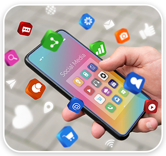 Decorative shape for social media section